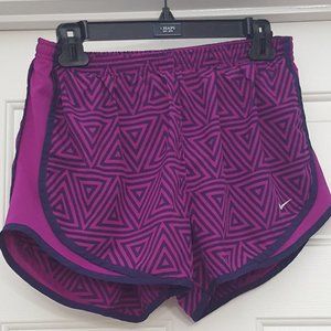 Nike Purple Geometric Athletic Shorts